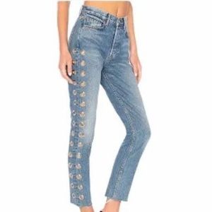 GRLFRND Karolina High Waist Button Fly Grommet Skinny Jeans in 23